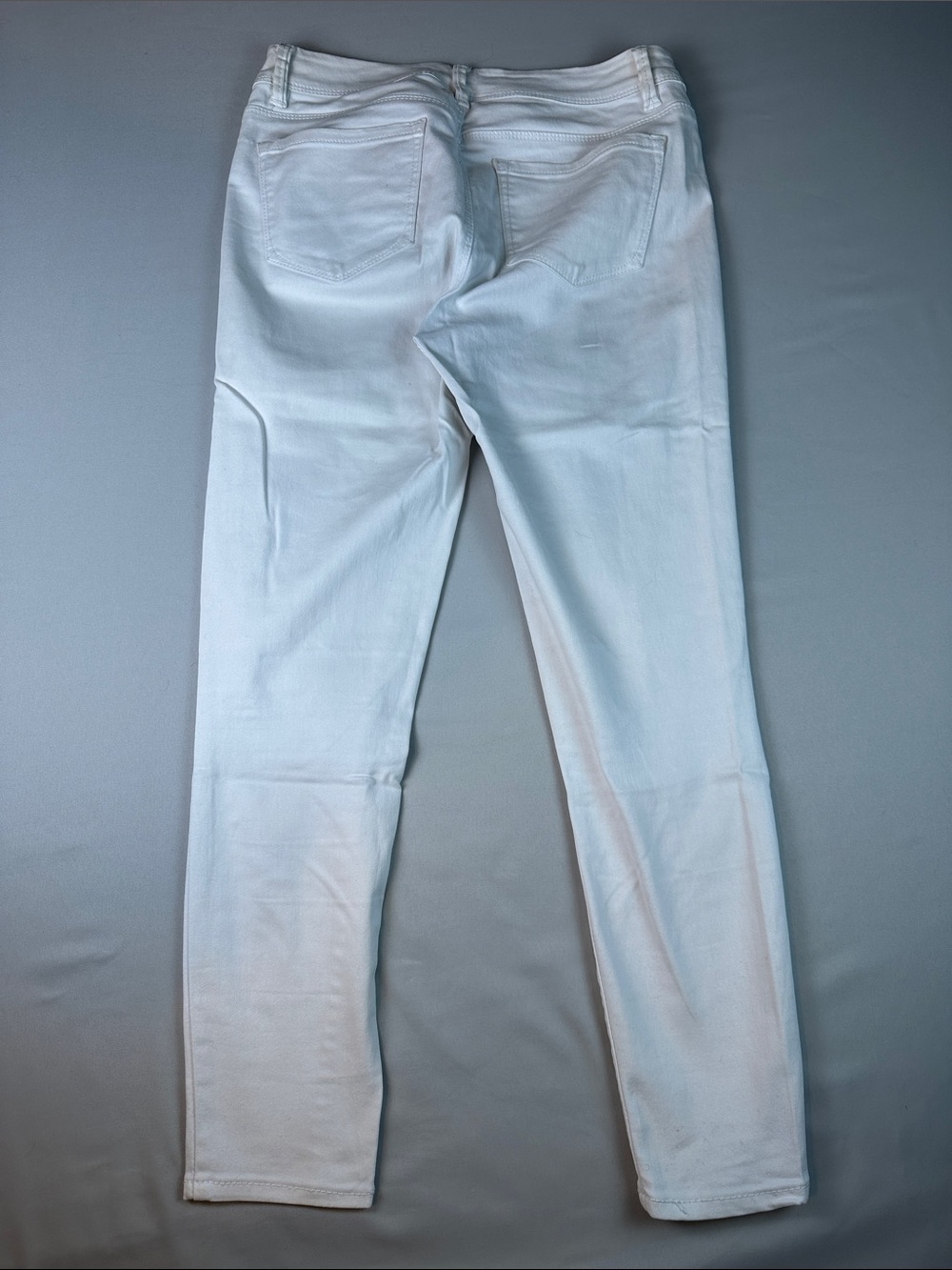 Curve Appeal White Mimimalist Jegging Pants Stretch Skinny Jeans Straight Ankle - Picture 3 of 10